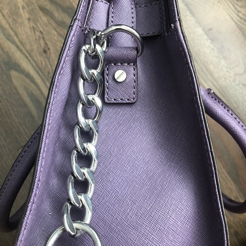 Michael Kors Wisteria Hamilton Leather Satchel. - Picture 4 of 5